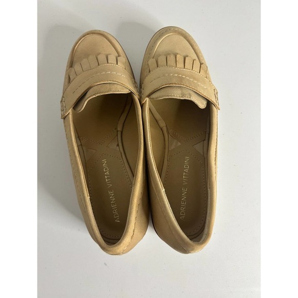Adrienne Vittadini Tumult Fringe Platform Loafer Women's Leather Wedge SZ 6 - Picture 6 of 10